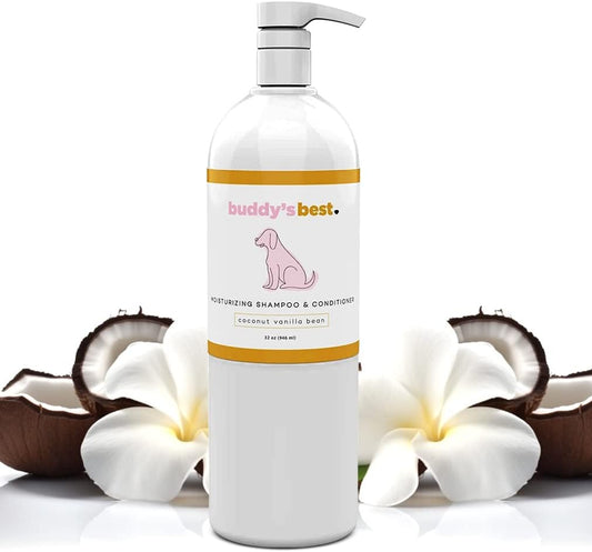 , Dog Shampoo and Conditioner in One - Hypoallergenic, Oatmeal Shampoo for Dogs with Sensitive Skin - Moisturizing Dog Wash