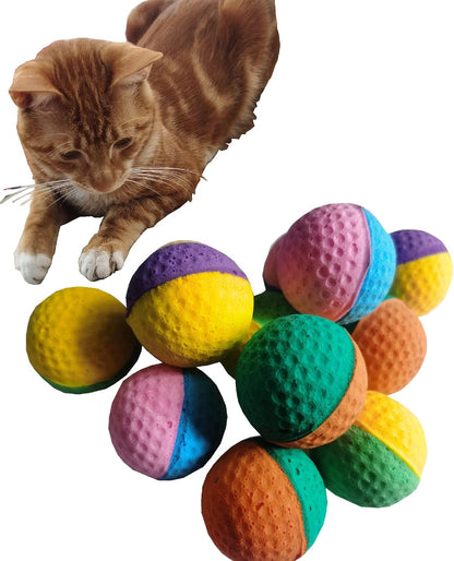 Cat Foam Ball Cat Sponge Ball Toy Cat Soccer Ball Toy (Two Color Pet Ball)