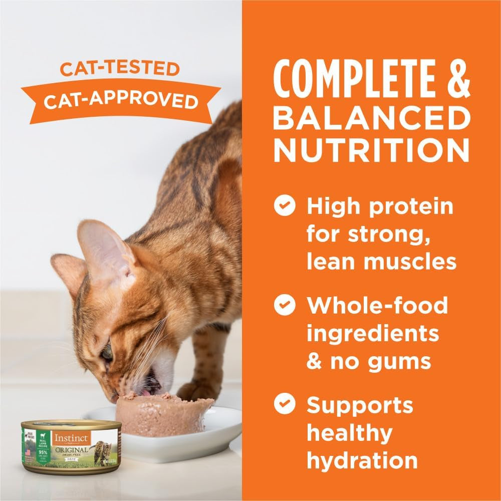 Grain Free Wet Cat Food Pate, Original Recipe Natural Canned Cat Food