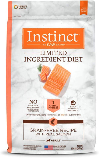 Limited Ingredient Diet Grain Free Recipe with Real Salmon Natural Dry Dog Food, 20 Lb. Bag