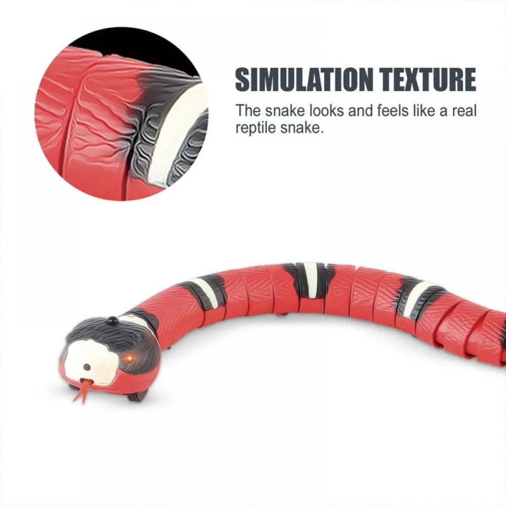 Electric Snake Cat Toys,Daxin USB Realistic Simulation Smart Sensing Snake Cat Interactive Toys Halloween Prank Props